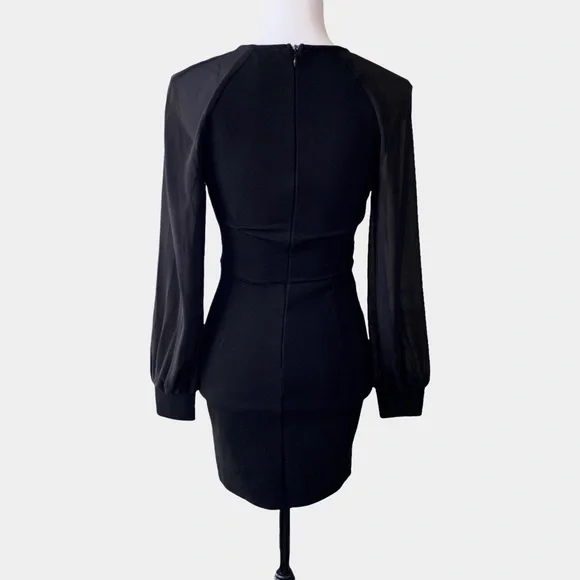 REVOLVE BY THE WAY BLACK LONG SLEEVES CORSET MINI DRESS - Picture 14 of 16